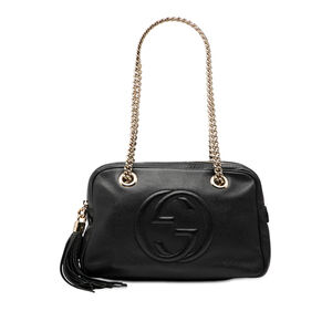 Pre-Loved Gucci Pebbled Leather Soho Chain Zip Shoulder Bag